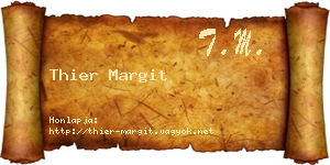 Thier Margit névjegykártya